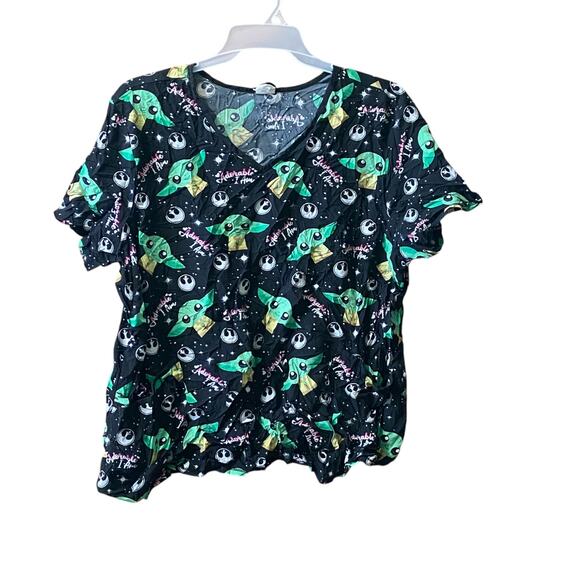 Looney Tunes Star Wars Minions Scrub Top 2X 3X Pockets Uniform Career Workwear - Picture 7 of 15